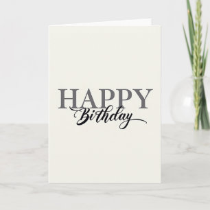 Tarjeta de cumpleaños alegre y cremosa