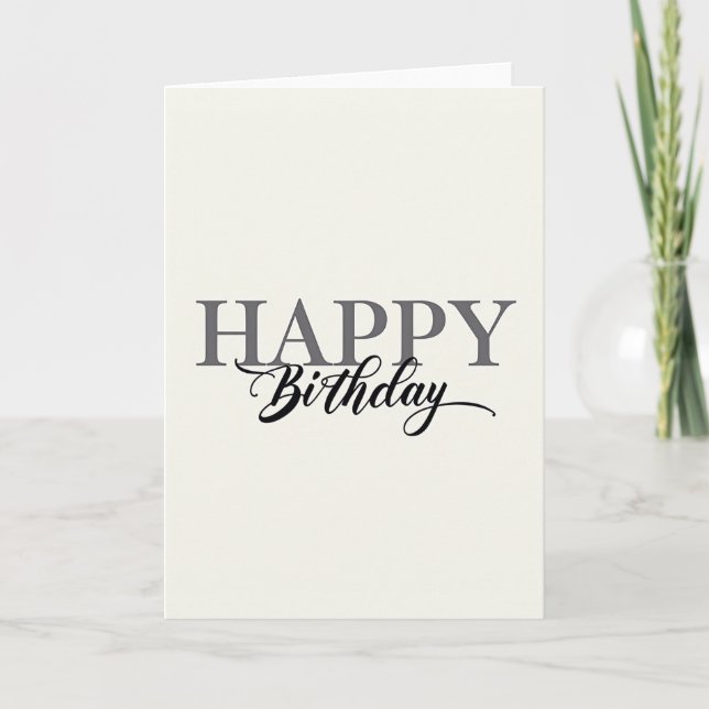 Tarjeta de cumpleaños alegre y cremosa (Anverso)