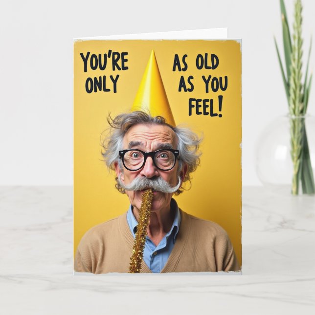 Tarjeta de cumpleaños alegre y sin edad (Anverso)