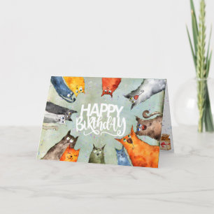 Tarjeta de cumpleaños Alley Cat