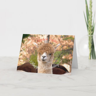 Tarjeta de cumpleaños Alpaca Belle