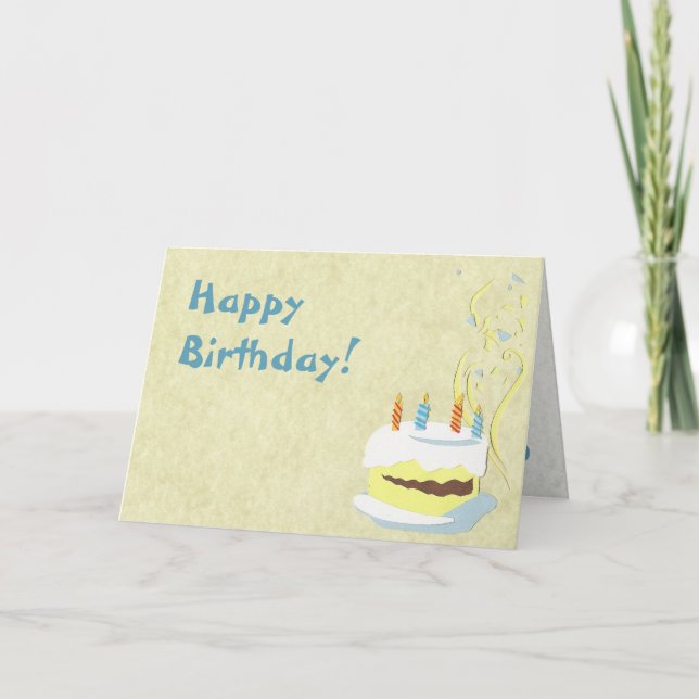 Tarjeta de cumpleaños amarilla (Anverso)
