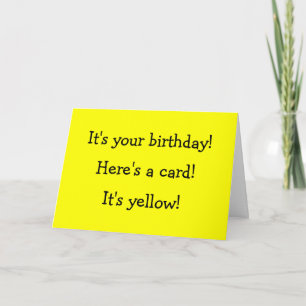 Tarjeta de cumpleaños amarilla
