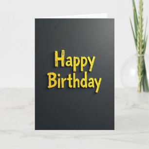 Tarjeta de cumpleaños amarilla de celebración