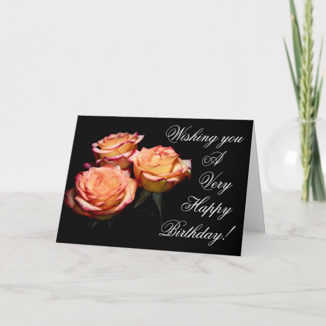 Tarjeta de cumpleaños amarilla y roja de 1998 (Anverso)