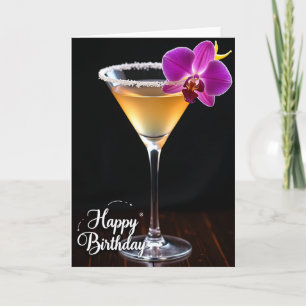 Tarjeta de cumpleaños ámbar vibrante