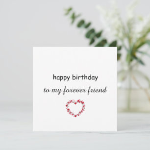 Tarjeta de cumpleaños amistosa para mejor amiga