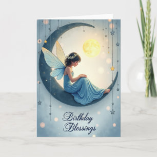 Tarjeta de cumpleaños Ángel de la Luna Soñador