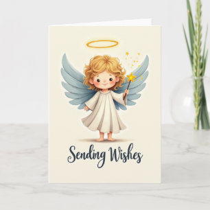 Tarjeta de cumpleaños angelical dulce