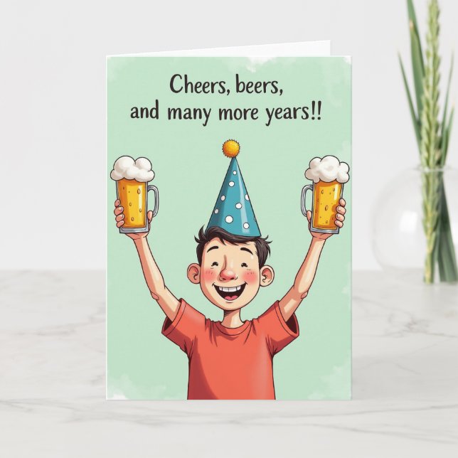 Tarjeta de cumpleaños animada alegre (Anverso)