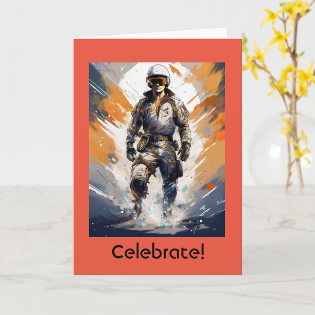 Tarjeta de cumpleaños animada, tarjeta de cumpleañ (flor amarilla)