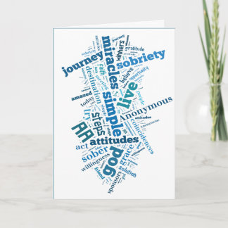 Tarjeta de cumpleaños/aniversario de Sobriedad