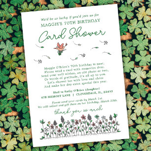 Tarjeta de cumpleaños aniversario Lucky Wildflower