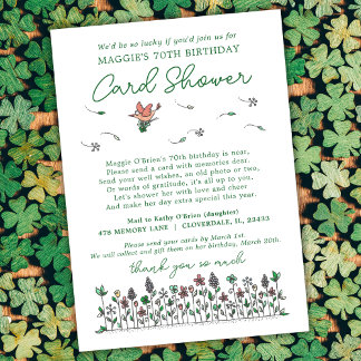 Tarjeta de cumpleaños aniversario Lucky Wildflower