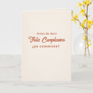 Tarjeta de cumpleaños Antes de Feliz Cumpleaños