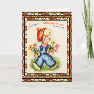 Tarjeta de cumpleaños antigua