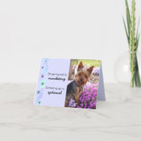 Tarjeta de cumpleaños antigua de crecimiento de pe