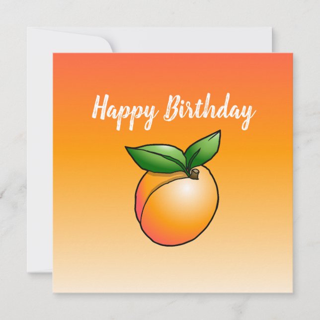 Tarjeta de cumpleaños Apricot (Anverso)