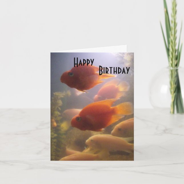 Tarjeta de cumpleaños Aquarium (Anverso)
