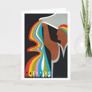 Tarjeta de cumpleaños Aquarius Zodiac
