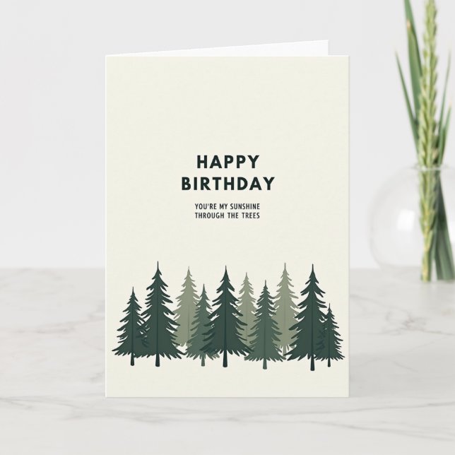 Tarjeta de cumpleaños arbóreo (Anverso)
