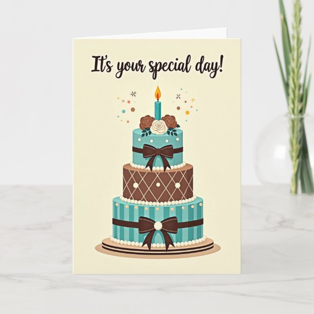 Tarjeta de cumpleaños Arco de Marfil (Anverso)