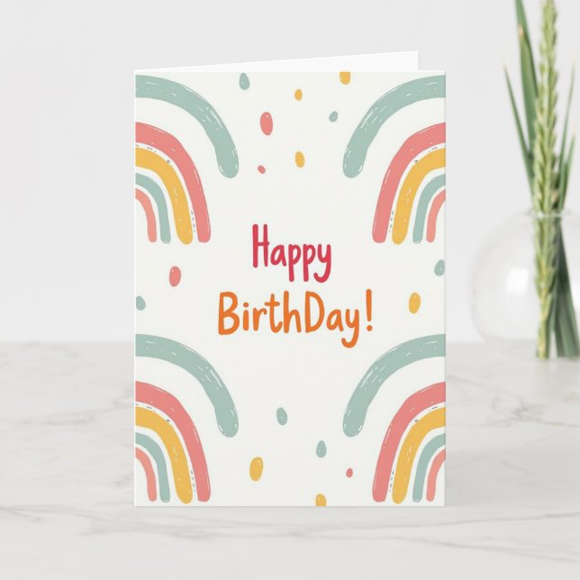 Tarjeta de cumpleaños Arcos Alegres (Anverso)