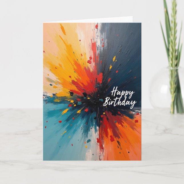 Tarjeta de cumpleaños ardiente (Anverso)