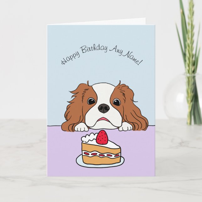 Tarjeta de cumpleaños arrogante del perro de aguas (Anverso)