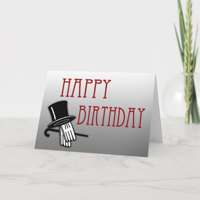 Tarjeta de cumpleaños Art Deco (Anverso)