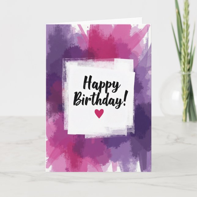 Tarjeta de cumpleaños artesanal (Anverso)