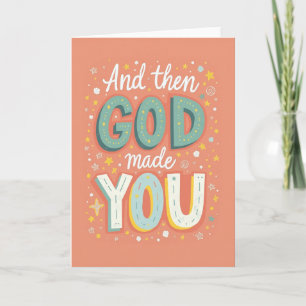 Tarjeta de cumpleaños artesanal bendita