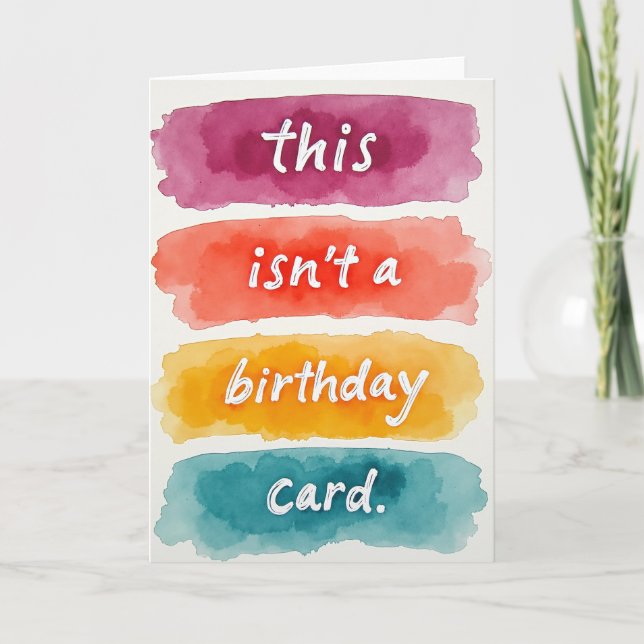 Tarjeta de cumpleaños artesanal Swatch (Anverso)