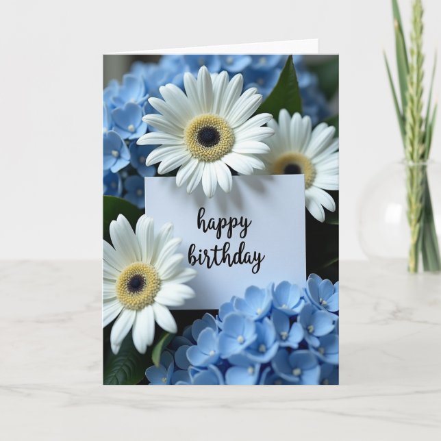 Tarjeta de cumpleaños Artful Bloom (Anverso)