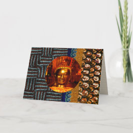 Tarjeta de cumpleaños artística con Buda