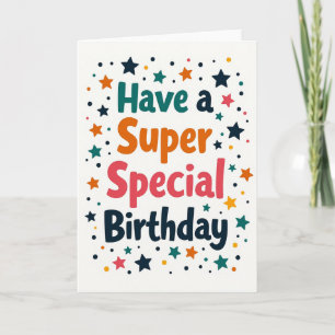 Tarjeta de cumpleaños artística y colorida