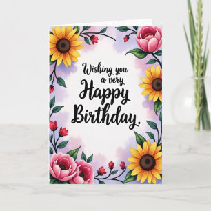 Tarjeta de cumpleaños Artistry Bloom