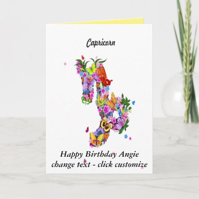 Tarjeta de cumpleaños Astrología (Anverso)
