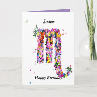 Tarjeta de cumpleaños Astrología Escorpio