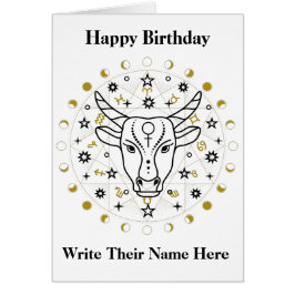 Tarjeta de cumpleaños Astrología Taurus Abril 20-M