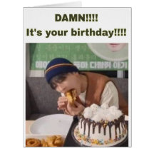 Tarjeta de cumpleaños 'ATEEZ Hongjoon meme'