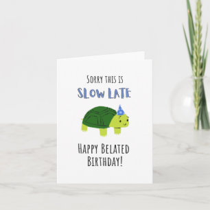 Tarjeta de cumpleaños atrasada
