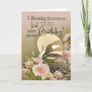 Tarjeta de cumpleaños atrasada para el intérprete