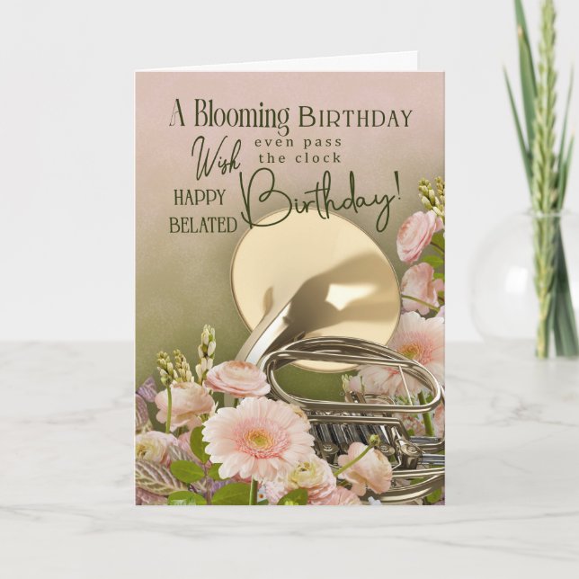 Tarjeta de cumpleaños atrasada para el intérprete  (Anverso)