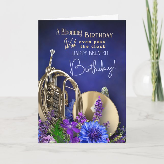 Tarjeta de cumpleaños atrasada para el intérprete  (Anverso)