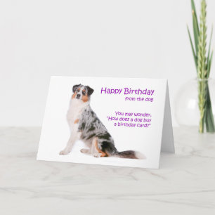 Tarjeta de cumpleaños australiana del pastor