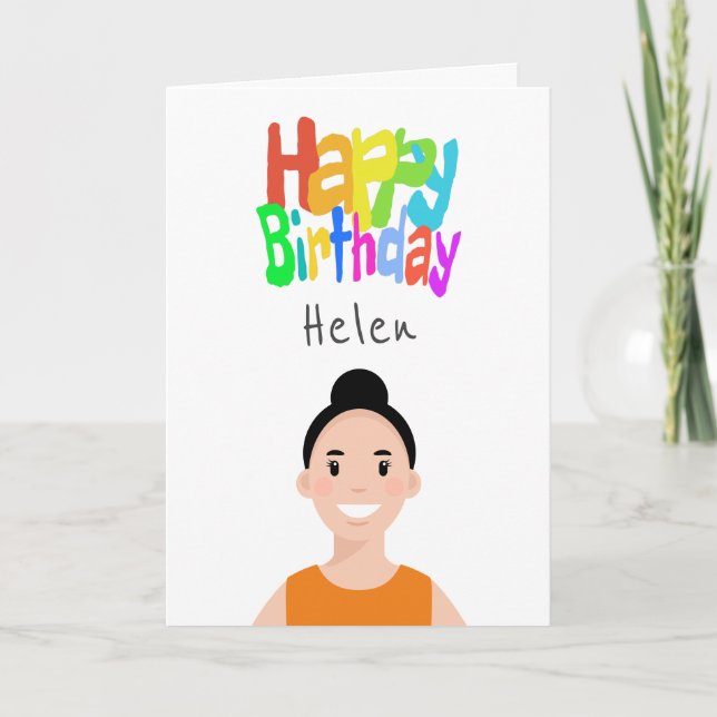 Tarjeta de cumpleaños Avatar personalizada (Anverso)