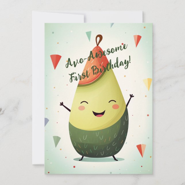 Tarjeta de cumpleaños AvoAwesome (Anverso)