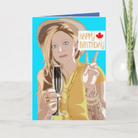Tarjeta de cumpleaños Avril Lavigne.