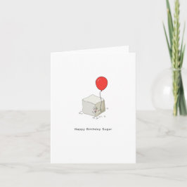 Tarjeta de cumpleaños, azúcar de feliz cumpleaños,